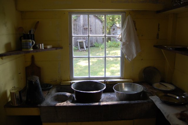 The view from the scullery: not bad, really.