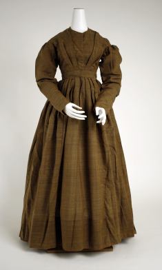 Dress Date: 1830s Culture: American Medium: wool Dimensions: Length at CB: 53 1/2 in. (135.9 cm) Credit Line: Gift of John Eastman and Gerard L. Eastman, 1976 Accession Number: 1976.209.2
