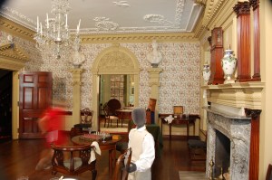 servant mannequin in 18th century room