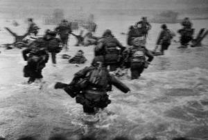 FRANCE. Normandy. June 6th, 1944. Landing of the American troops on Omaha Beach. Robert Capa, International Center of Photography