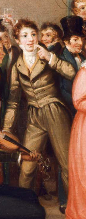 Detail, Rustic Dance After a Sleigh Ride, 1830. William Sidney Mount. MFA Boston 48.458