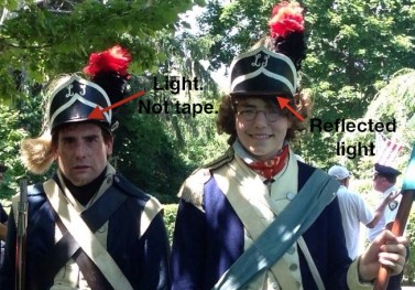 The Boys last July. Look, shiny, not-taped visor edges.