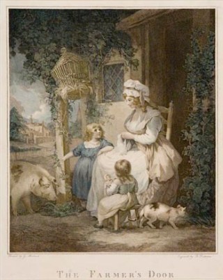 The Farmer's Door. George Morland, London: Published by J. R. Smith, King Street, Covent Garden, Aug. 4, 1790