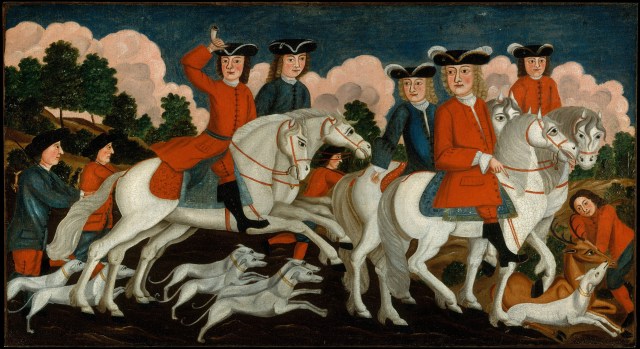 The Hunting Party- New Jersey. oil on canvas ca 1750. MMA 1979.299