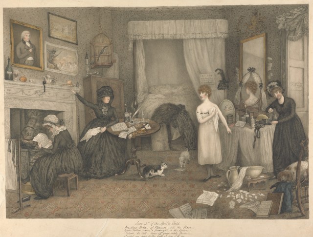 Lewis Vaslet, 1742–1808, The Spoiled Child, Scene II, ca. 1802, Watercolor with black ink and gray wash over graphite on moderately thick, slightly textured, cream wove paper, Yale Center for British Art, Paul Mellon Collection. B1977.14.4342