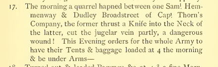September 17, 1777. Enos Hitchcock diary.