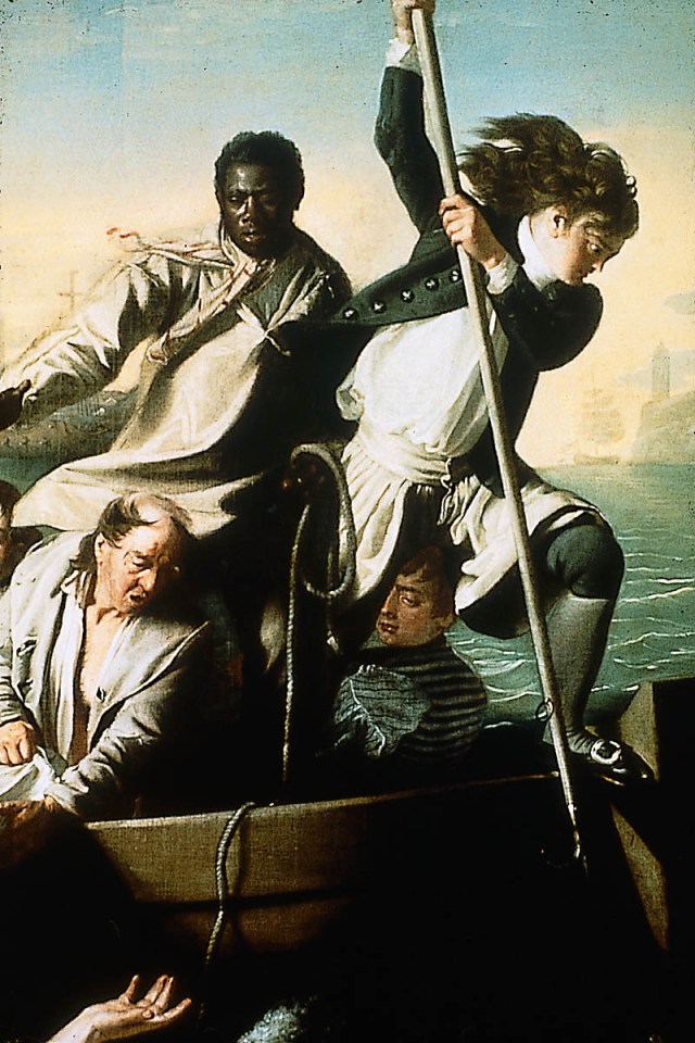 Detail, Watson and the Shark. MFA Boston 89.481