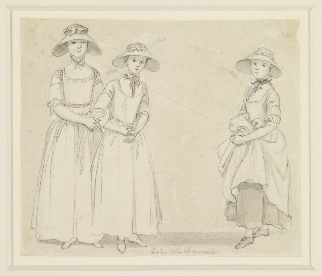 The Ladies Waldegrave, 1760-1770. Watercolor by Paul Sandby Royal Collection Trust/© Her Majesty Queen Elizabeth II 2014