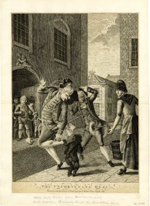 The Unfortunate Beau, etching, Publish'd as the Act directs 12th Sept 1772, by S.Hooper, No.25 Ludgate Hill. British Museum 1991,1214.20