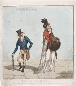 Pupils of nature Maria Caroline Temple delt. ; TS. sculp. London] : Pubd. April 30, 1798, by S.W. Fores, No. 50 Piccadilly, corner of Sachville [sic] St., [1798]. Lewis Walpole Library Call Number 798.04.30.01+