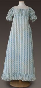 Roller print day dress, 1810-1815. Susan Greene Collection, GCVM 90.25