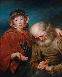 Russell, John; The Blind Beggar and His Granddaughter; The Bowes Museum; 