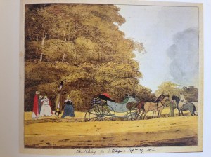 Sketching a Cottage, Sept 29, 1816. Watercolor by Diana Sperling