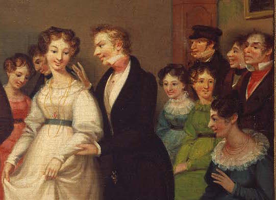 Detail, Rustic Dance After a Sleigh Ride, 1830. William Sidney Mount. MFA Boston, 48.458