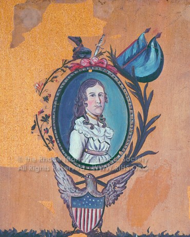 Deborah Sam[p]son (Gannett), oil on paper by Joseph Stone, 1797. RIHS Museum Collection, Gift of Jesse Metcalf, 1900.6.1