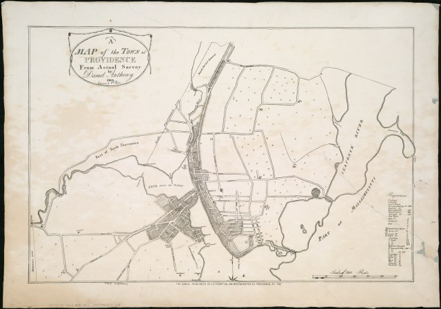 Map of the town of Providence by Daniel Anthony, 1803
