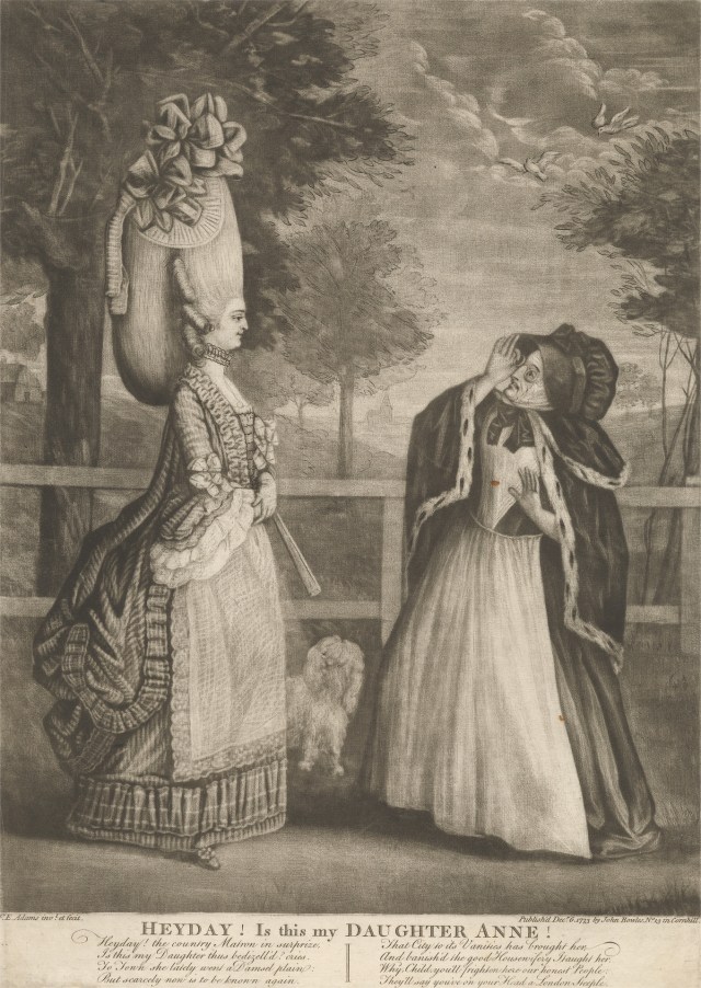 Print made by Francis E. Adams, active ca.1760–1775, British, Heyday! Is This My Daughter Anne!, 1773, Mezzotint and etching on medium, moderately textured, cream laid paper, YCBA, B1970.3.820