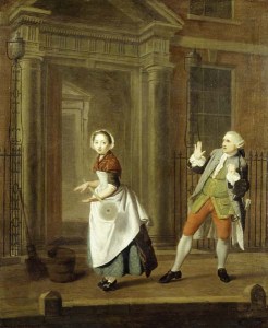 A City Shower. Oil on canvas by Edward Penny, 1764. Museum of London