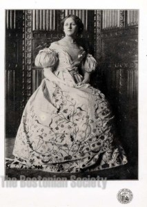 Photograph of the altered gown. Bostonian Society, 1910.0050.057